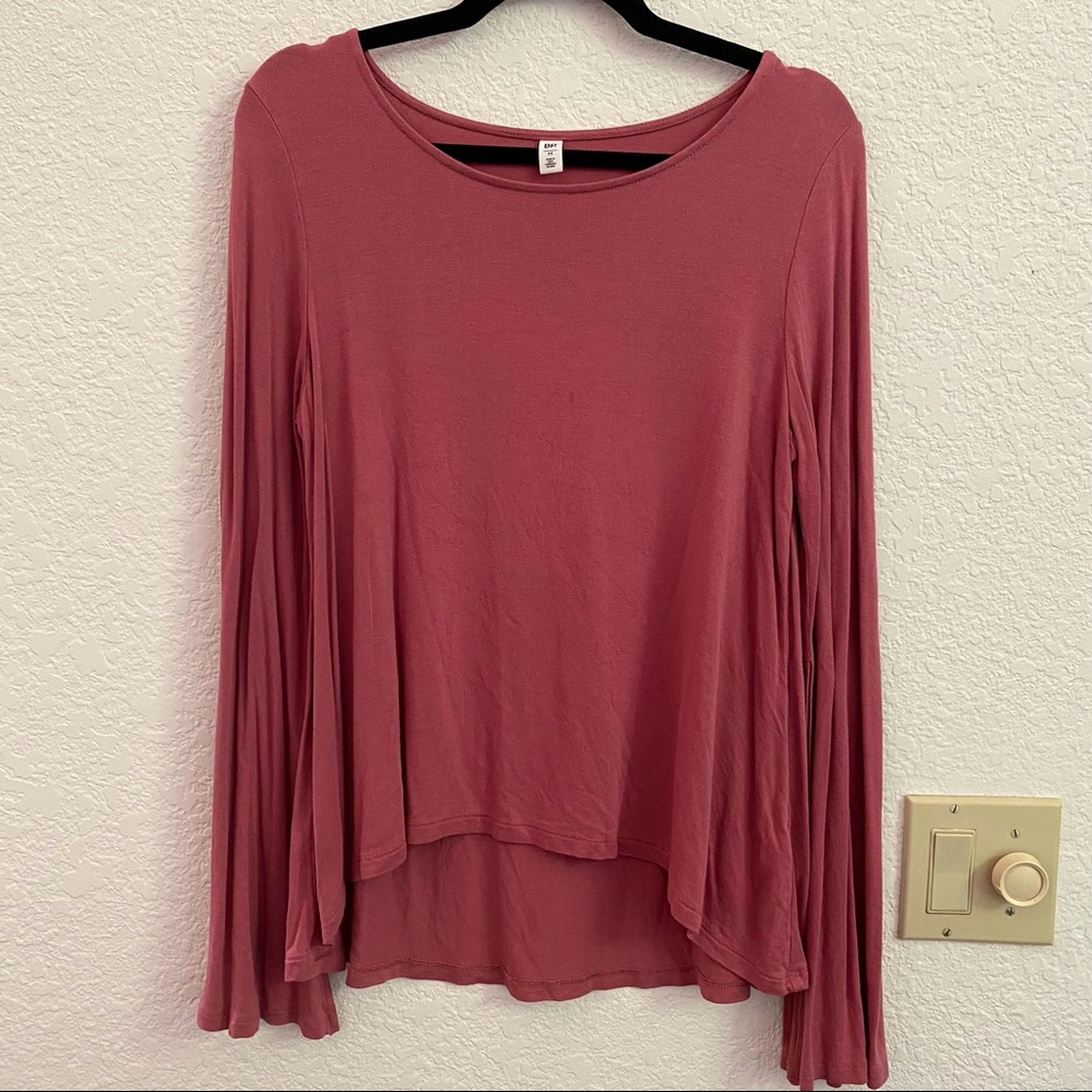 BP Pink Mauve Spit Sleeve Tee
